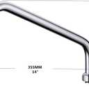 14 Inch Swivel Spout Replacement for Commercial Sink Faucet Stainless Steel Add-on Swing Nozzle Replacement Kit for 1 or 2 Bay Compartment Sinks Chrome Finish (G 3/4")