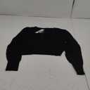 Newshows Cropped Cardigan Sweaters for Women 2025 Crew Neck Button Down Open Front Knit Bolero Shrugs S