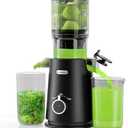 Juicer Machines, ECOSELF Cold Press Juicer with 4.35" Large Feed Chute Fit Whole Fruits & Vegetables, Juicer Machine Self Feeding Effortless for Batch Juicing, High Juice Yield, Easy to Clean
