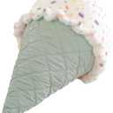 Ice Cream Plush Pillow, Ice Cream Stuffed Plush, Food Plush Pillow, Home Decoration Gift for Kids Adults (Lake Blue)