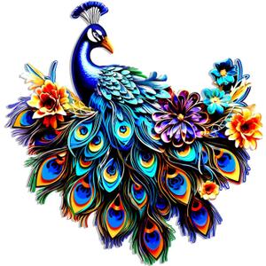 Metal Peacock Wall Decor, Peacock Decor for WallBird Metal Wall Decorations Metal Wall Art for Living Room(Blue)