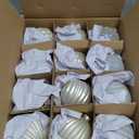 DN DECONATION Christmas Ball Ornaments Set of 12  3.14 White & Gold Vintage Glass Ornaments with 3D Surface, Elegant Glass Christmas Decorations for Tree, Holiday Winter Dcor & Parties