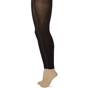 No Nonsense Women's Super Opaque Control Top Footless Tights ,Size Medium, Black