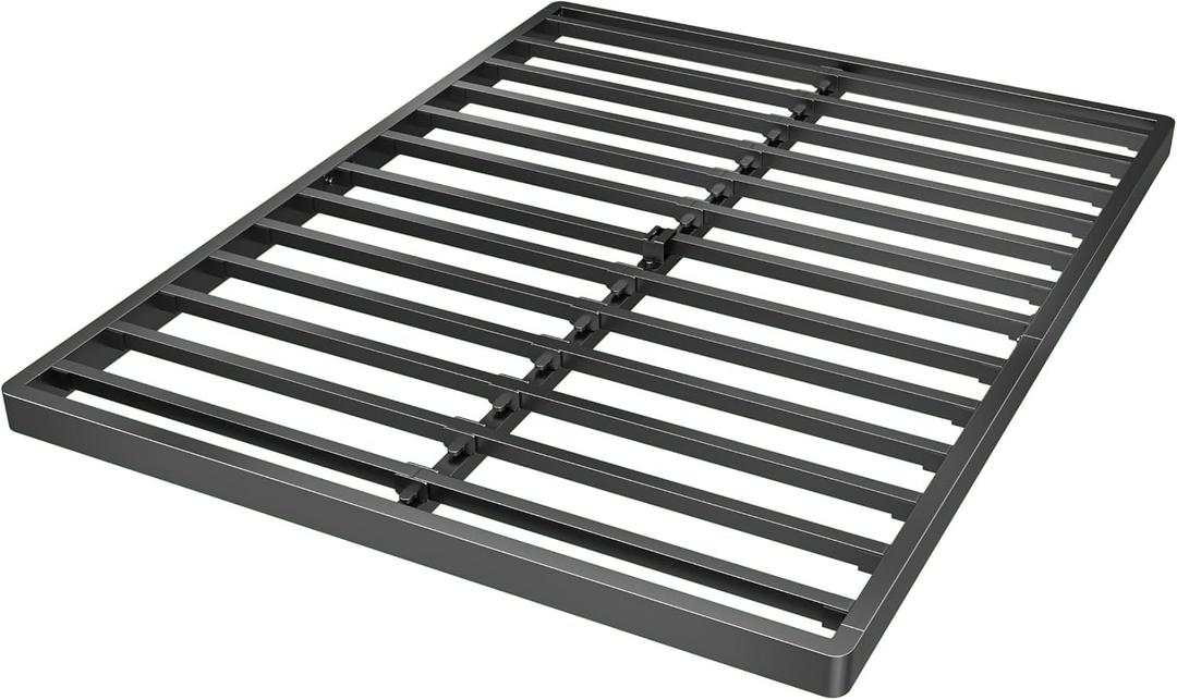 Superay 2 Inch King Box Spring Low Profile, Heavy Duty Metal Box Spring Bed Base, Bunkie Board Bed Slat Replacement, Mattress Foundation, Easy Assembly, Noise Free