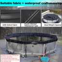SIHAIAN 15 Ft Pool Cover, Quick Installation and Removal Above Ground Pool Cover, One-Piece Round Pool Cover, Waterproof, Preventing Waterlogging, UV and Weather Resistant Solar Swimming Pool Cover