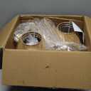 39" Boho Rattan Chandelier, 6-Lights Rustic Industrial Pendant Light Fixtures with White Woven Shade, Adjustable Height Farmhouse Large Pendant Lighting for Kitchen Dining Living Room, E26