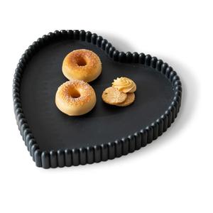 Coffee Table Tray, Home Decor Heart Shaped Tray, Concrete Black Coffee Table Decor Trays, Serving Decorative Trays for Dining Table