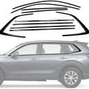 Black Window Trim for Honda CRV 2023-2026 Window Chrome Delete Blackout Kit | Stainless Steel, Glossy Black, Strong Adhesive, Easy Installation