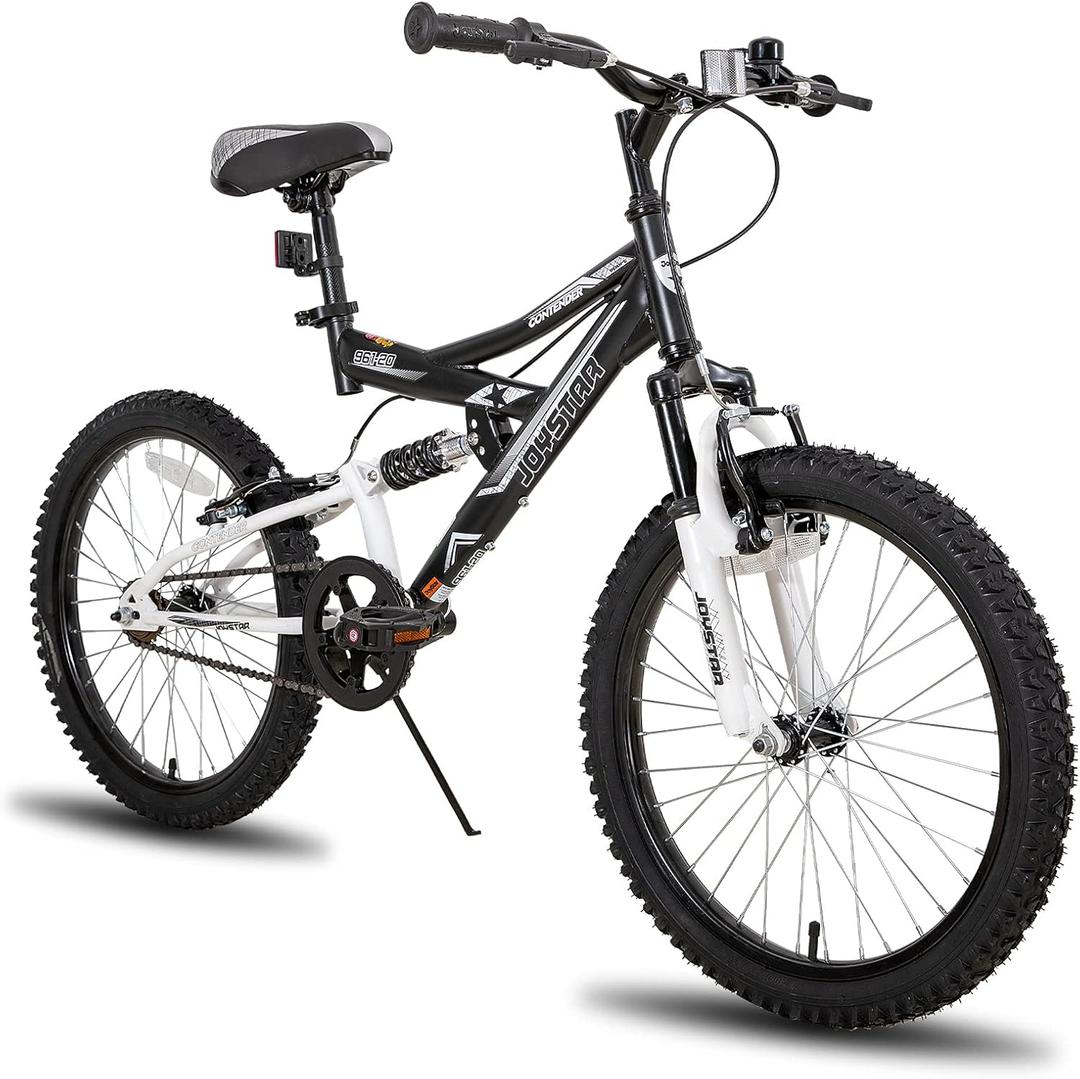 JOYSTAR 20 Inch Kids' Bike for Boys Girls Ages 7-13 Years Old, Dual-Suspension Kids Mountain Bike with Dual Handbrake & Kickstand, Multiple Colors 