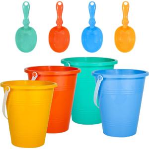 Holady Beach Toys Sand Toys Beach Shovels Beach Pail Set for Kids Summer Beach Essentials Outdoor Sand Play Fun Activities Beach Pails & Shovels