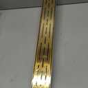 Brushed Titanium Gold Shower Drain 24 Inch, 304 Stainless Steel Linear Shower Drain with Removable Brick Pattern Grate - Adjustable Rectangular Shower Floor Drain with Hair Strainer, Linear Drain