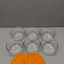 Pyrex 7200 2 Cup Glass Dishes & 7200-PC 2 Cup Orange Food Storage Replacement Lids (6-Pack) - Made in USA