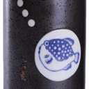 WHJY 10oz Transitional Chinese/Japanese style Handle-less Ceramic Tea cups teacup, Puffer Patter