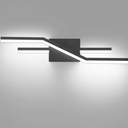 SOLFART Bathroom Light Fixtures Matte Black Dimmable LED Bathroom Vanity Lights Over Mirror 24 Inch Modern Wall Lights
