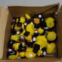 24 Pcs Mini Graduation Rubber Ducks with Graduation Tassel Cap and Certificate Glitter Gold Yellow Grad Duck Bulk for Pool Float Party Favors Decoration Classroom Reward Prize Gifts, 2 Inch