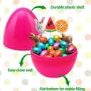 ZMCINER 36 PCS 3.55 Plastic Easter Eggs Fillable Plastic Easter Eggs Bulk Colorful Bright Easter Eggs Empty Perfect for Easter Egg Hunt, Easter Basket Stuffers, Easter Party Favor, Classroom Prize