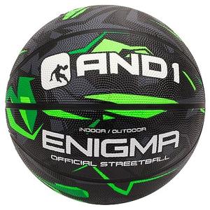 AND1 Enigma Rubber Basketball: Official Regulation Size 7 (29.5 inches) Street Basketball - Deep Channel Construction Streetball, Made for Indoor Outdoor