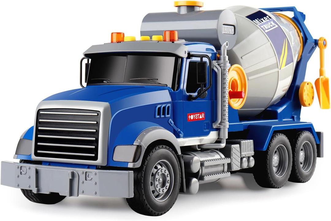 Dwi Dowellin Toddler Trucks Toys for Boys Age 1-3 3-5,Big Cement Mixer Truck with Lights and Sounds,Kids Boy Toys Christmas Birthday Gift Car