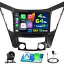 4+64G Radio for Hyundai Sonata 2010-2015, 9'' IPS Touchscreen Stereo Android 15 Wireless Apple Carplay Android Auto 32EQ 5G WiFi 1080P Bluetooth +Free AHD Backup Camera