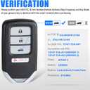 Keymall Car Smart Key Fob Keyless Entry Remote Key for Honda Accord 2013 2014 2015/for Honda Civic 2014 2015 FCC ID:ACJ932HK1210A 4 Buttons
