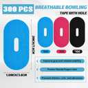 300 Pcs Bowling Thumb Tape with Breathing Holes, Pre Cut Sweat Absorbing & Protective Sports Tape for Men Women