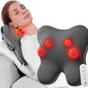 BOB AND BRAD Back Massager with Heat and Remote, EZBack Plus Shiatsu Massage Pillow with 3 Level, Kneading Deep Tissue Massage for Neck, Shoulder, Leg, Upper & Lower Back Pain Relief, FSA Eligible HSA (Graphite Gray (Pro-control, Precision Therapy))