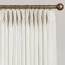 Triple Pinch Pleated 90 inch Long Linen Curtains 2 Panels Set for Living Room Track System Curtains Neutral Modern Farmhouse Light Filtering Semi Sheer Linen Blend Pinch Pleat Drapes 90 Length Cream