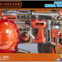 BLACK+DECKER Junior Kids Tool Set - Mega Tool Set with 42 Tools & Accessories! Role Play Tools for Toddlers Boys & Girls Ages 3 Years Old and Above, Includes Helmet! (58505)