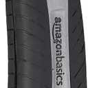 Amazon Basics Soft Grip Retractable Utility Knife with 3 Blades, Black/Silver