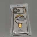 SMARTFOX Case for iPhone 17 Pro Max 6.9", Compatible with MagSafe, Luxury Plating Shockproof Clear Phone Cover with Invisible Stand, Full Camera Lens & Screen Protector for Women Girls, Titanium Gold