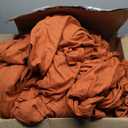 CozyLux King Size Comforter Set Terracotta, 7 Pieces Bed in a Bag, Burnt Orange Fall Comforter King Size, All Season Bedding Sets with Stitch Quilted Comforter, Flat Sheet, Fitted Sheet, Pillowcases