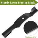 04265400 Notched High Lift Blades for 42" Mower Deck, Compatible with Gravely ZT 42 Zero Turn A-riens Zoom Series Lawn Mower, Replace 1134-9210-01, 3 Pack