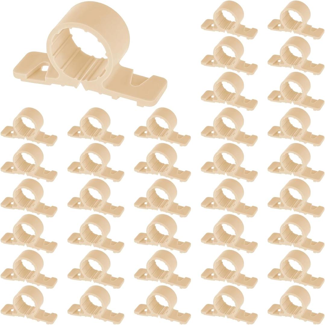 50 Pack 3/4 Inch Skin Color Pipe Supports Suspension Clamp Pipe Clamps Pex Clamps for Pex, Copper, CPVC