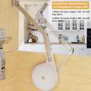 1 Pack Toy Box Hinges Soft Close Hinges for Wooden Box, Smooth Close Lid Support Kit, with Easy Installation Template, 105 Degree Open Angle