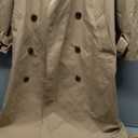 Cicy Bell Womens Long Trench Coat Double Breasted Classic Lapel Fall Overcoat with Belt (Small, Khaki)