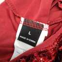 MakeMeChic Women's Sequin Sparkle Mini Skirt Glitter Low Waist Party Y2k Bodycon Skirts (Large, Burgundy)