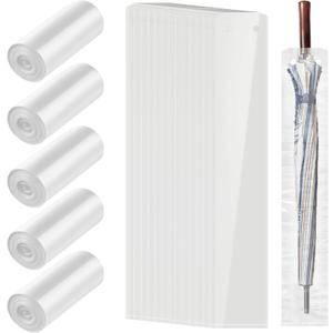 500 Pcs Clear Disposable Wet Umbrella Rain Bags Heavy Duty Umbrella Sleeve Big Covers for Wet Umbrellas Keep Church Lobby Floors Dry