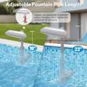 Pool Fountain Waterfall for Above Ground/Inground Pools, Auto-Swing Wide Spray Sprinkler Fountain, Adjustable Height 16-23", Swimming Pool Accessories for Relaxation & Water Cooling, Pool/Spa Decor