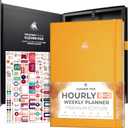 Clever Fox Hourly Planner PRO Premium Undated Schedule Planner with Daily Time Slots Personal Organizer Notebook for Time Management Weekly & Monthly Life Journal, A4 Size (Amber Yellow)