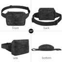 2 x Fanny Pack Waist Belt Bag Fashion Fanny Women and Men Gift Waist Pack With Adjustable Strap For Travel Running 2L Camo Black