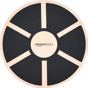 Amazon Basics Wood Wobble Balance Trainer Board (Black)