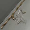 Single Wall Traverse Curtain Rod (Gold, 3.9ft (1.2m)