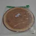 durony 60 Pack 13.8 Inches Wooden Slice Paper Placemats Disposable Rustic Wood Grain Round Table Mats for Vintage Country Wedding Birthday Party Table Setting Decorations