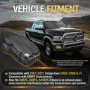 228052110 Heavy Duty Transmission Pan Compatible with Dodge Ram 2500 3500 6.7L Cummins 68RFE, Cast Aluminum Oil Pan with 3 Quart Extra Capacity & Neodymium Magnetic Drain Plug, Brushed Finish