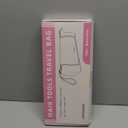 Dadanism Hot Hair Tools Travel Bag with Heat Resistant Mat Removable, Hair Accessories Organizer Case, Women Travel Essentials, Storage Pouch for Curling Iron Straightener Flat Iron HairDryer, Pink