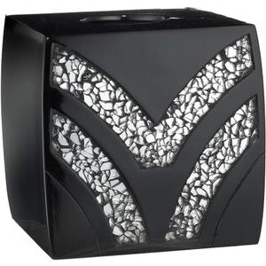 Popular Bath Sinatra Modern Bath Tissue Box Modern Classic Contemporary Decorative Beautiful Designs Bathroom Decor for Home Luxury Bath, Black