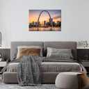 HJY Art St. Louis Arch Framed Canvas Wall Art for Living Room Bedroom Office Missouri St. Louis Wall Decor USA City Pictures Wall Artworks Posters Home Decorations Ready to Hang (24''H x 36''W)