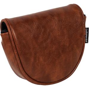 Craftsman Golf Premium Leather Brown Blade Mallet Putter Cover Driver Fairway Wood Headcover Cover Magnetic Closure