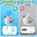 Gigilli Bath Toys for Kids Ages 1-3, Baby Bath Toys 6-12-18 Months, Pool Water Toys for Toddlers, Babies 1 2 3 Year Boy Girl Gifts, Light Up Whale Bath Toy Sprinkler, 1st Birthday Bathtub Fountain Toy