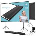 Outdoor Projector Screen with Stand 150 inch 16:9, Portable Projector Screen, 1.5 High Gain Fiberglass, Sturdy Backing, Wind-Resistant Movie Screen, Tripod/Wall Mounted, for Home Cinema/Backyard Party
